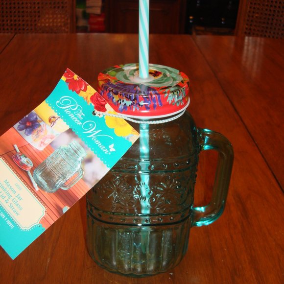 Pioneer Woman Cassie 32FluidOunce Mason Jar Tumb Dining The